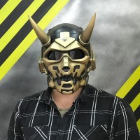 Golden Element Cyber Oni(Gold) Cosplay Mask